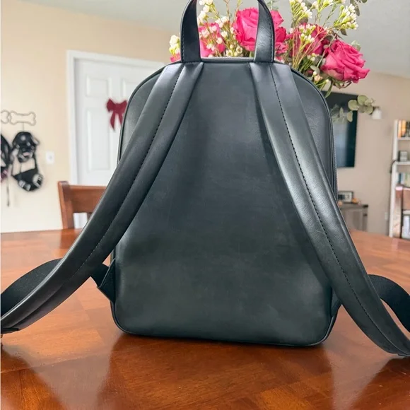 Michael Kors Black Backpack with Gold Accents - Picture 2 of 3